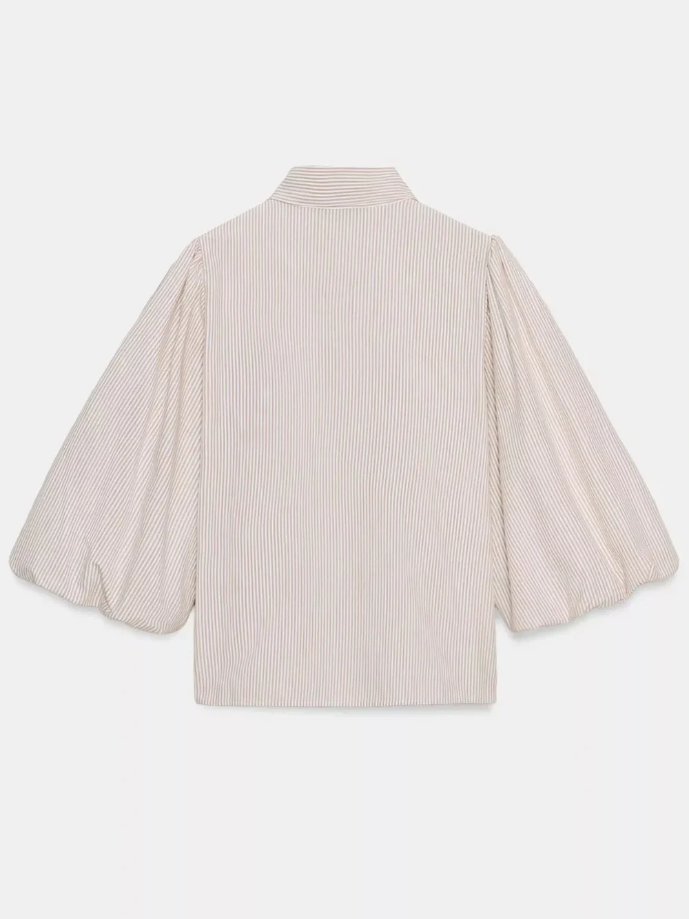 *New w/ tag* Zara Striped Tie Blouse. Size: XS. Color: Brown/White